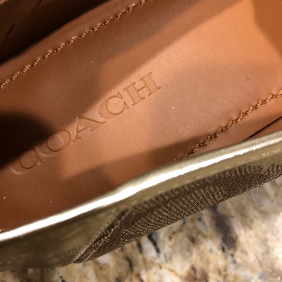 Coach Haley Loafer With Star Print Tan Brown Gold 10 - Picture 8 of 12
